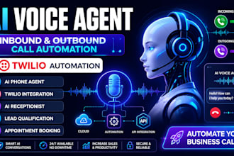 build an ai voice agent for inbound, outbound calls and using twilio