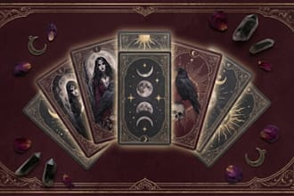 design dark art tarot and oracle cards