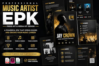 do music artist epk press kit and media kit design for singers djs rappers bands
