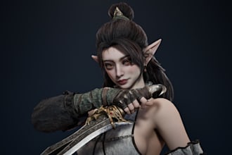 realistic ue5 3d game character model for unreal unity metahuman full body rig