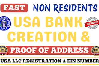 do USA bank account, proof of address, US llc for non residents US bank creation