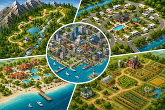 create illustrated tourism maps isometric map travel map city map city map