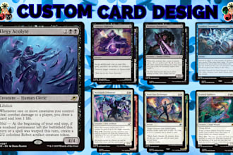 design custom mtg card game tcg card template edh commander deck playing card