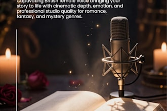 british female narrator romance, fantasy mystery audiobook