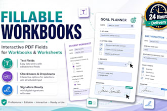 make your workbook and worksheets fillable with interactive PDF fields
