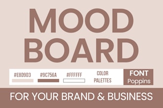 create a professional mood board for your brand, business and project