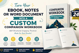 turn your ebook notes or word document into a custom companion workbook
