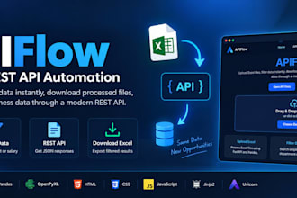 build a fastapi backend to process excel files and create rest apis