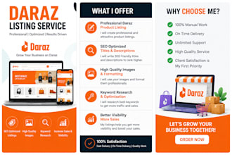 manage daraz listings and accounts