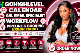 setup gohighlevel calendar, ghl email automation, workflow, pipeline, booking