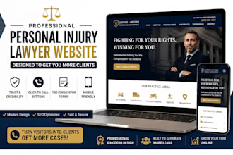 design a professional personal injury lawyer or car accident website