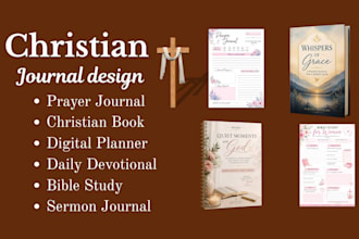 design christian prayer journal, daily devotion prayer KDP christian book