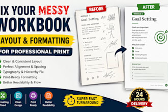 fix your messy workbook layout and formatting for professional print