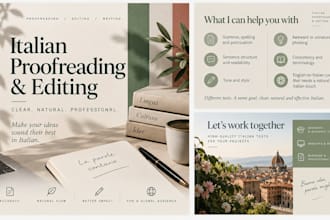 proofread and edit your italian text