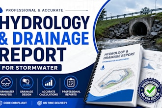 prepare hydrology report and drainage report for stormwater