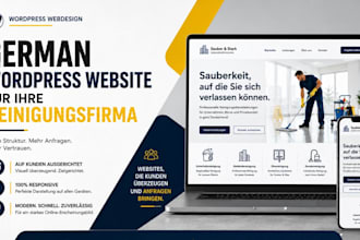 design a german wordpress website for your cleaning company