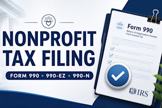 prepare and file US nonprofit form 990 990ez 990n 990pf