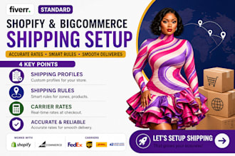 configure shopify and bigcommerce shipping profiles, shipping rules and carrier