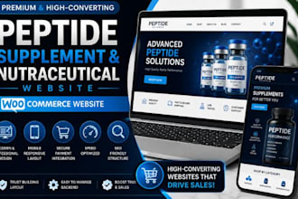 do peptide website supplement website nutraceutical woocommerce peptide website