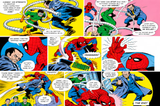 create comic book illustration, comic pages and graphic novel art