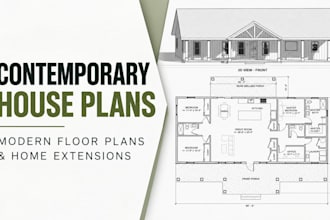 design contemporary house plans, modern floor plans and home extensions