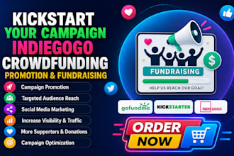 promote your gofundme kickstarter indiegogo crowdfunding campaign