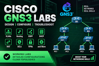 create and troubleshoot cisco gns3 networking labs