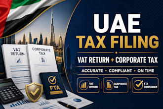 file uae corporate tax return and uae vat return with accurate fta compliance