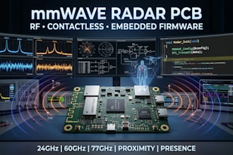 design mmwave radar pcb, contactless pcb and embedded firmware