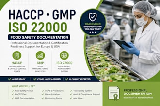 prepare your haccp gmp iso 22000 documentation and support