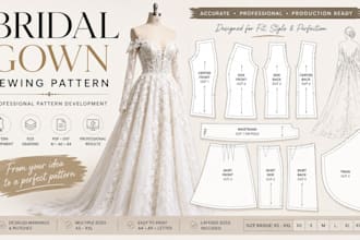 make production ready sewing patterns with grading dxf and cad files