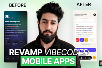 redesign vibe coded mobile app UI UX design in figma