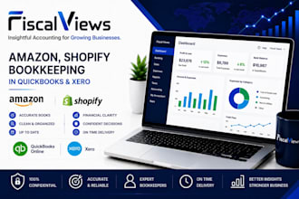 do amazon, shopify bookkeeping in quickbooks and xero