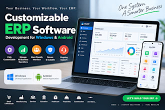 develop customizable erp software for windows and android