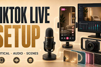 set up tiktok live studio and vertical obs streaming