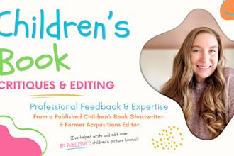 read, critique, and edit your childrens book