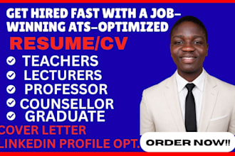 write teacher, lecturer, professor, education, student, graduate ats resume