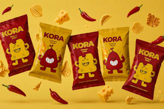 design premium food and snack packaging, pouch, and label