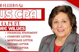 prepare notary letter llc registration income verification write US CPA letter