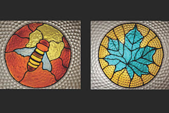 do custom stained glass art digital painting mosaic glass colorful illustration