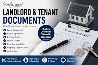 draft landlord tenant lease agreement eviction notice rental dispute letter