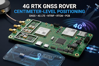 develop 4g rtk gnss rover pcb for centimeter level positioning and navigation