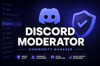 be your discord moderator, admin and community manager