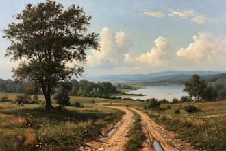 design custom oil painting landscape and nature art