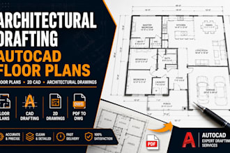 do architectural drafting, autocad floor plans and architectural drawings