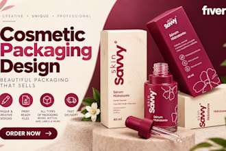 design luxury cosmetic and skincare product packaging design