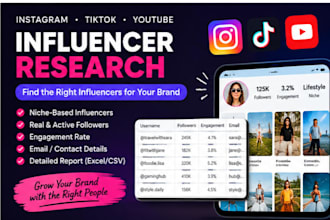 find instagram tiktok  youtube influencers for brand outreach