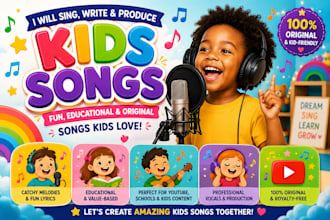 create kids songs, nursery rhymes and children music