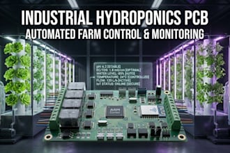 design industrial hydroponics pcb for automated farming control and monitoring
