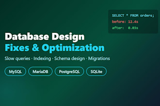 design, fix and optimize your mysql or mariadb database